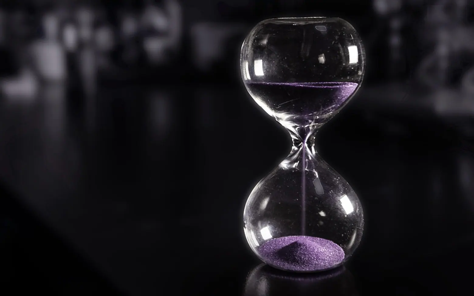 Time, hourglass and sand