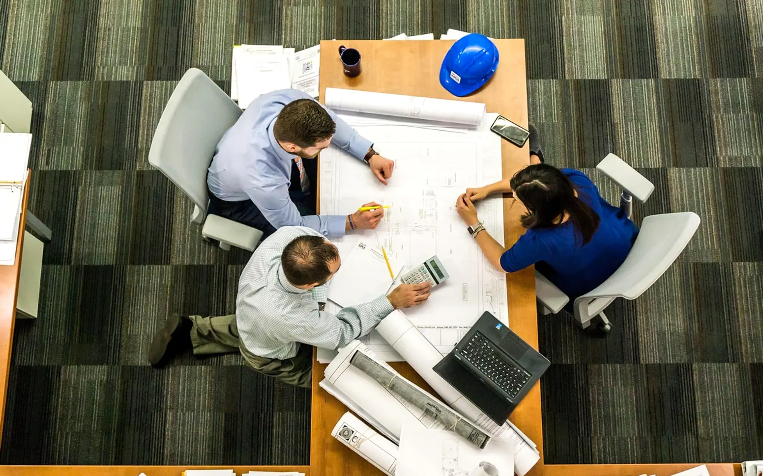 Meeting, business and architect