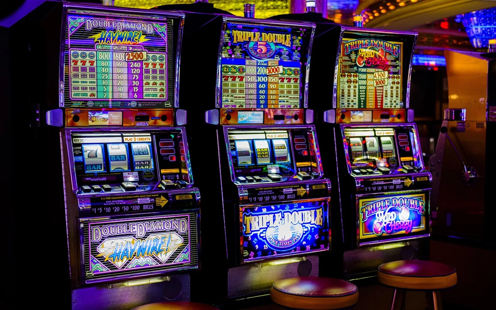 Casino, game room and slot machines
